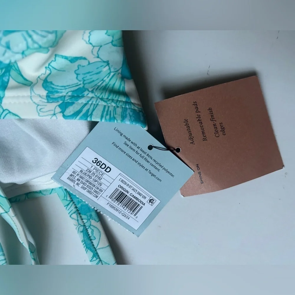 NWT Shade & Shore Women’s Shirred Balconette Underwire Bikini Top Floral Print